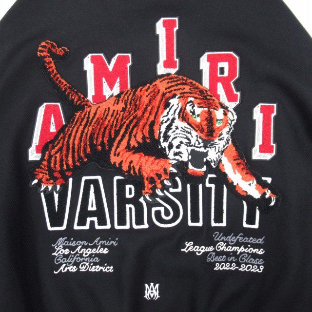 美品 23aw アミリ AMIRI TIGER VARSITY JACKET ヴァーシティジャケット
