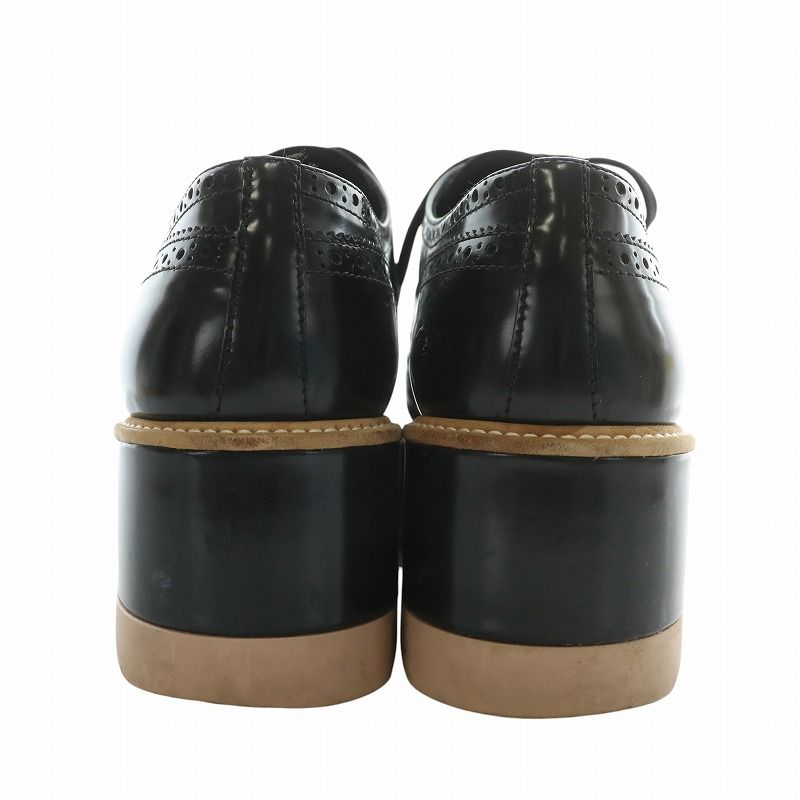 プラダ PRADA 厚底 ローファー ドレスシューズ レザー ウイングチップ 