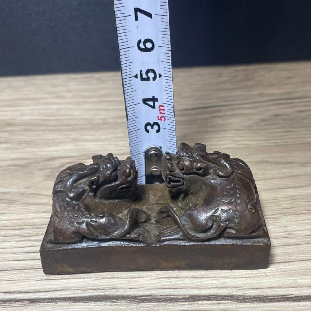 銅製 銅印 双龍印 書道具 文房具 装飾品 工芸品 美術品 置物 銅製 銅印 双龍印 書道具 文房具 装飾品 工芸品 美術品 置物