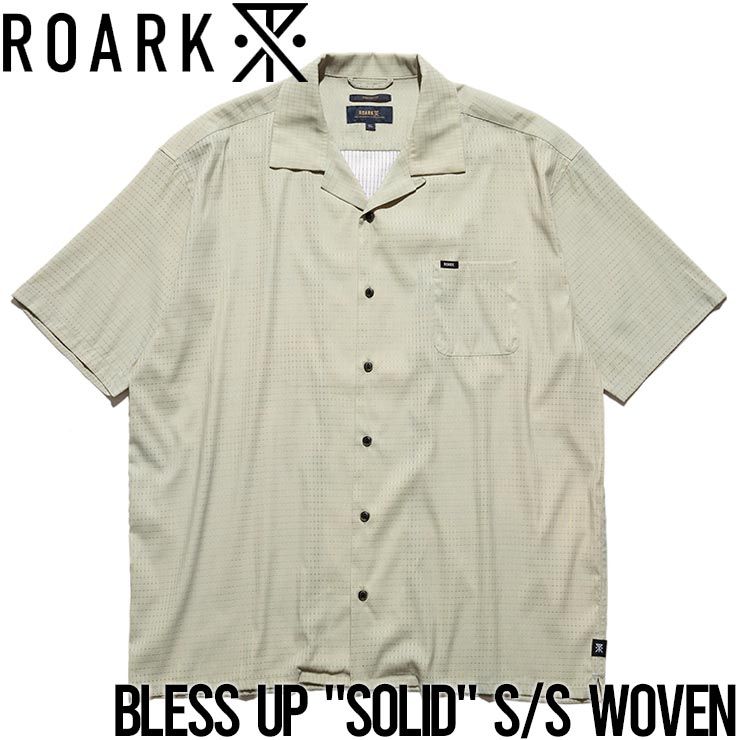 【送料無料】半袖シャツ THE ROARK REVIVAL ロアークリバイバル BLESS UP SOLID S/S WOVEN - COMFORT FIT RWJ1021-DSG 日本代理店正規品