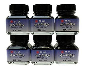 開明 まんが墨汁 純黒 30ML 6本組 ggw725x 文房具・事務用品 【】開明 まんが墨汁 純黒 30ML 6本組 ggw725x