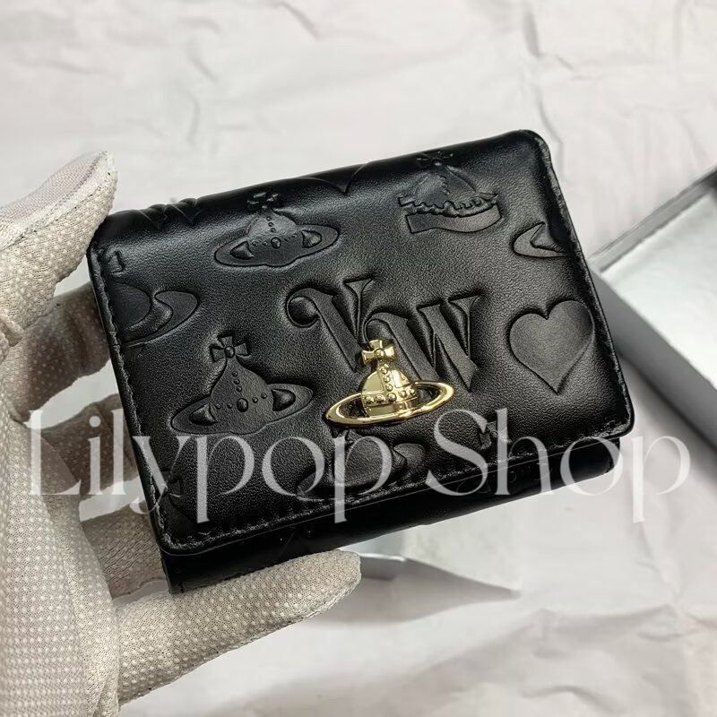 Vivienne Westwood ヴィヴィアン  がま口財布 ブラック 三つ折り財布