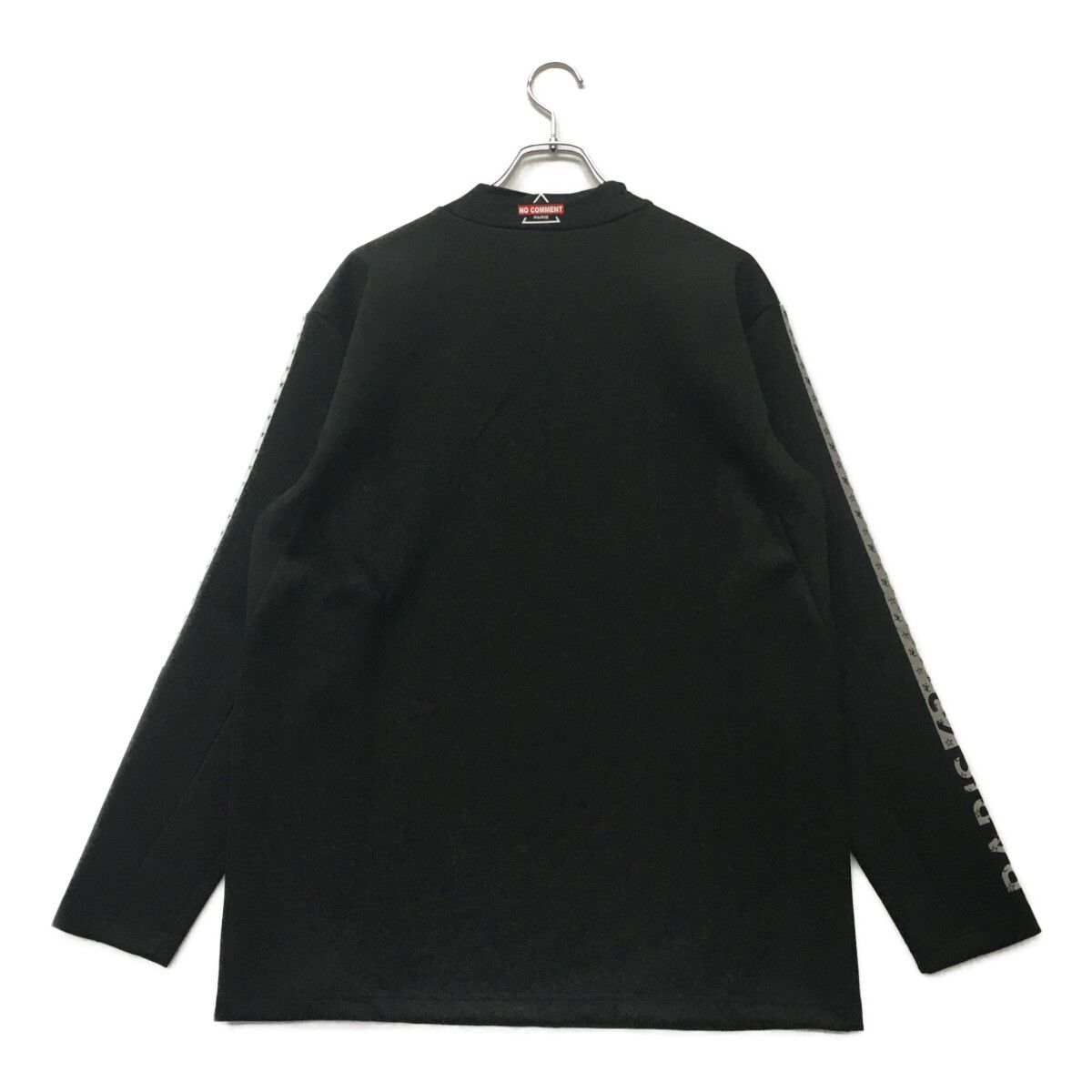 未使用品 メンズ ノーコメントパリ NO COMMENT PARIS 長袖シャツ XL 黒
