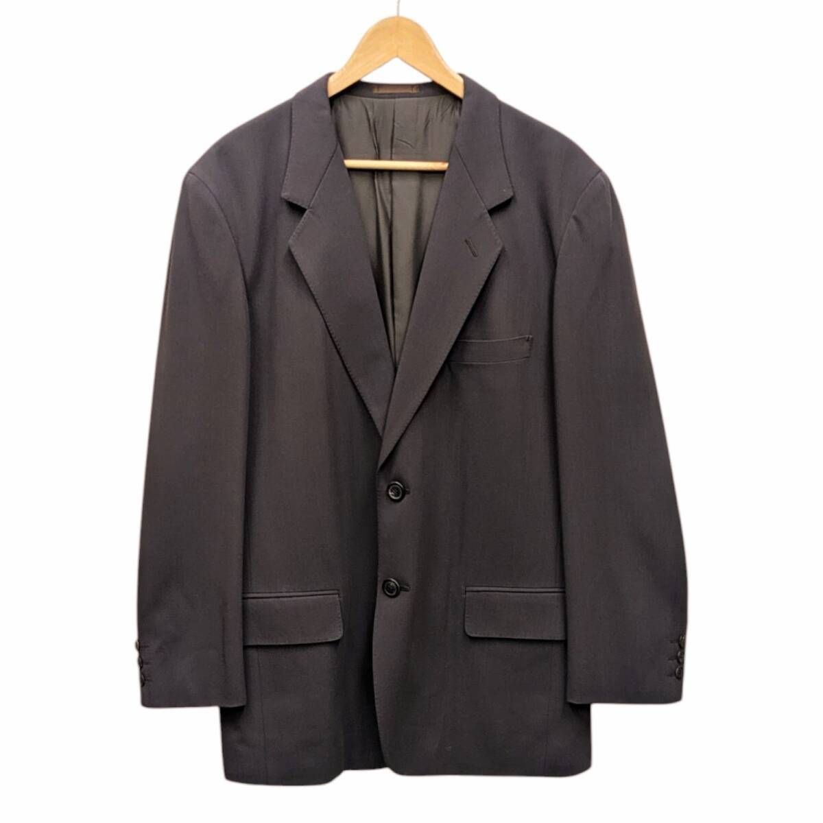 90s ISSEY MIYAKE イッセイミヤケ ME33-FD070 テーラードジャケット ウール ブラウン系 2B 総裏 シングル 93年 サイズM 肩パッドあり