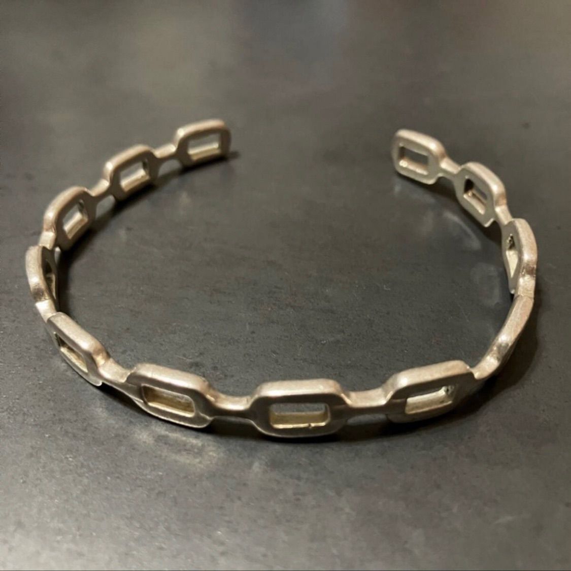 SILVER925 BLOCKDESIGN BRACELET/シルバー/バングル SILVER925 NATIVE DESIGN WIDE BRACELET/シルバー/バングル