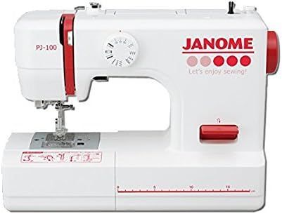 JANOME ジャノメ 電動ミシン 両手が使えるフットコントローラータイプ PJ-100 赤 N21