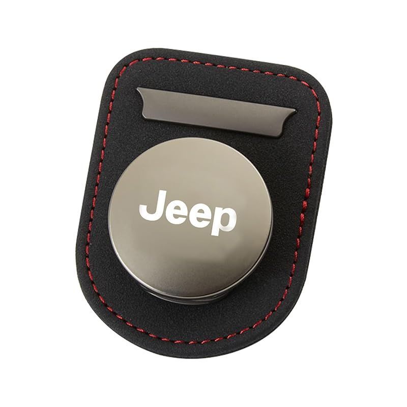 ZUISHENG 車用メガネクリップ，ジープ Jeep に適し メガネフレーム 車収納 スエード素材 サングラスフレーム サンバイザー サングラスフレーム アクセサリー 多機能小物収納 メガネフレーム チ