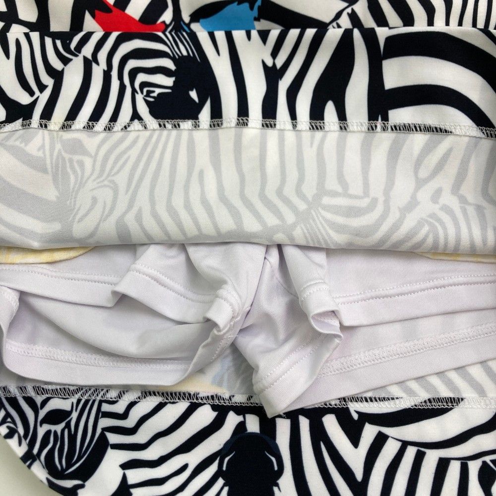 サイズ：M LOUD MOUTH ラウドマウス インナー付スカート ゼブラ柄