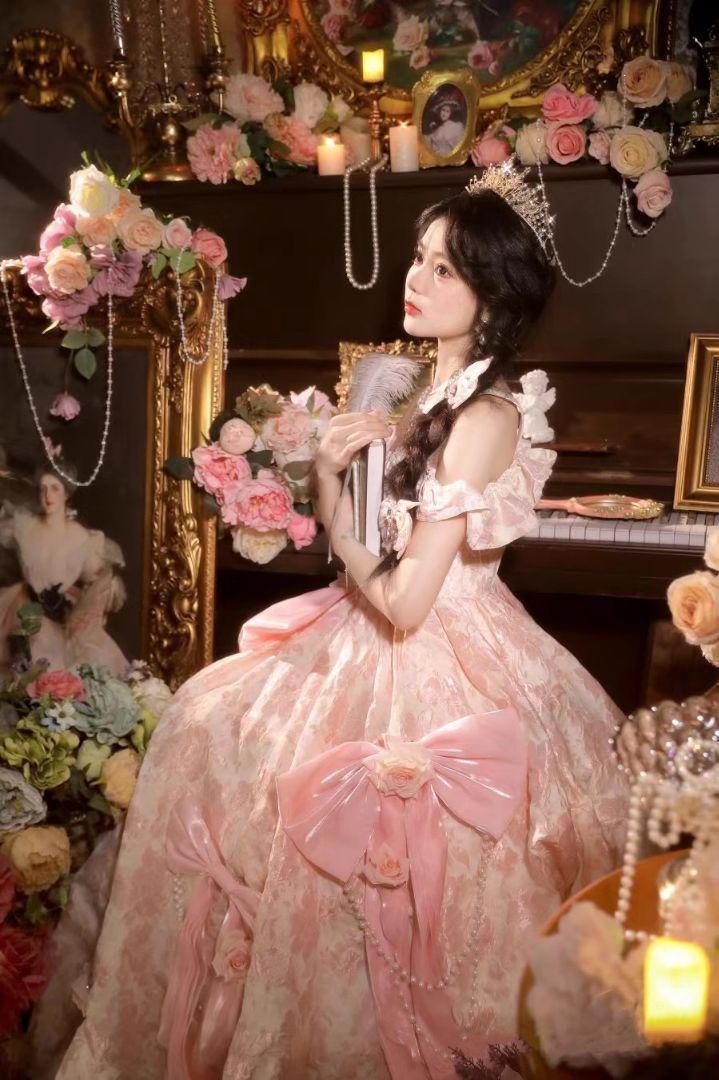 LT-12 豪華姫系 lolita 可愛 レトロ風 オリジナル 洋服 ロリータ ワンピース 美しい刺繍