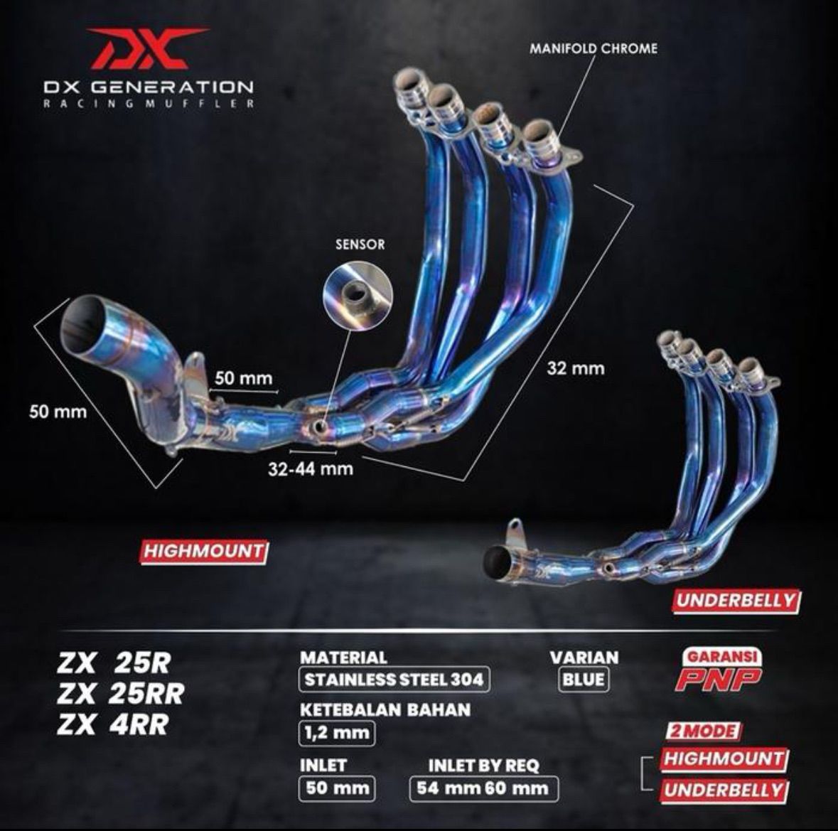 ZX25R ZX4R マフラー GPR フルエキゾースト BRIGHTFACE_UK