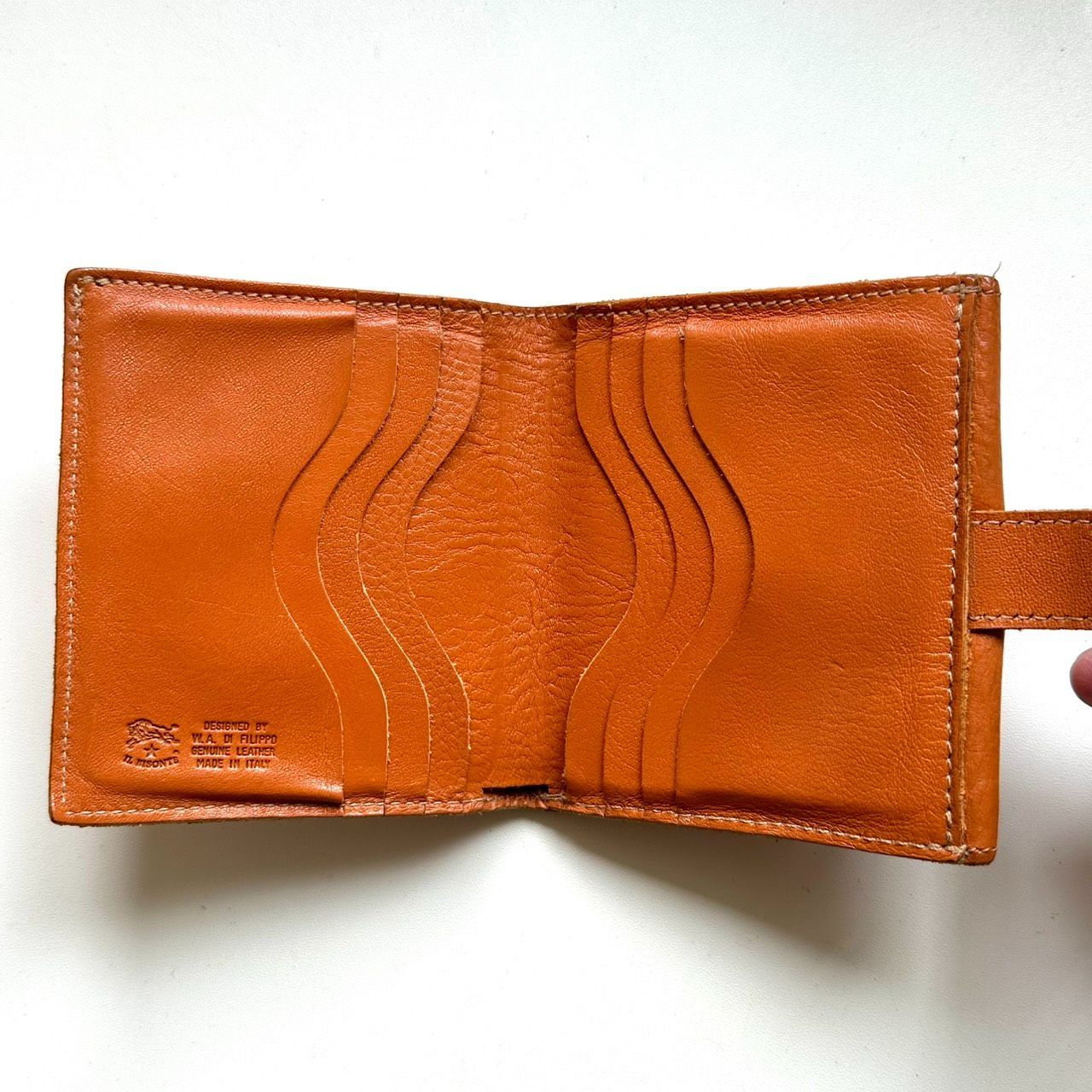 イルビゾンテ IL BISONTE 二つ折り財布 コンパクトウォレット オレンジ