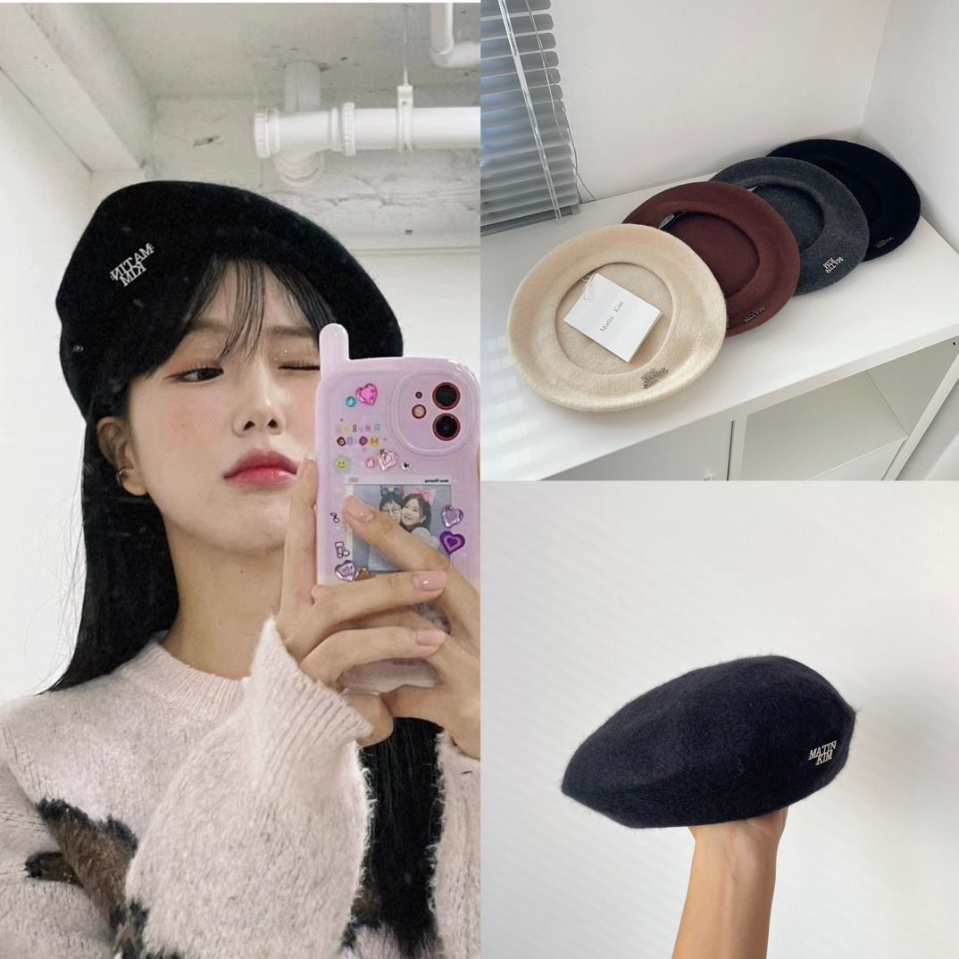 MATIN KIM☆STUD LOGO POINT BERET ベレー帽 4色 - メルカリ