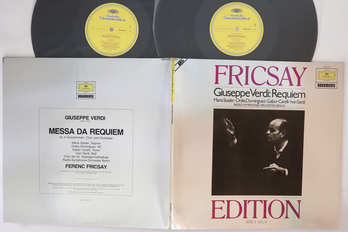 独2LP フェレンツ・フリッチャイ Verdi Messa Da Requiem 2721171 DEUTSCHE GRAMMOPHON /00660 VERDI Requiem Giulini GRAND PRIX | Deutsche Grammophon
