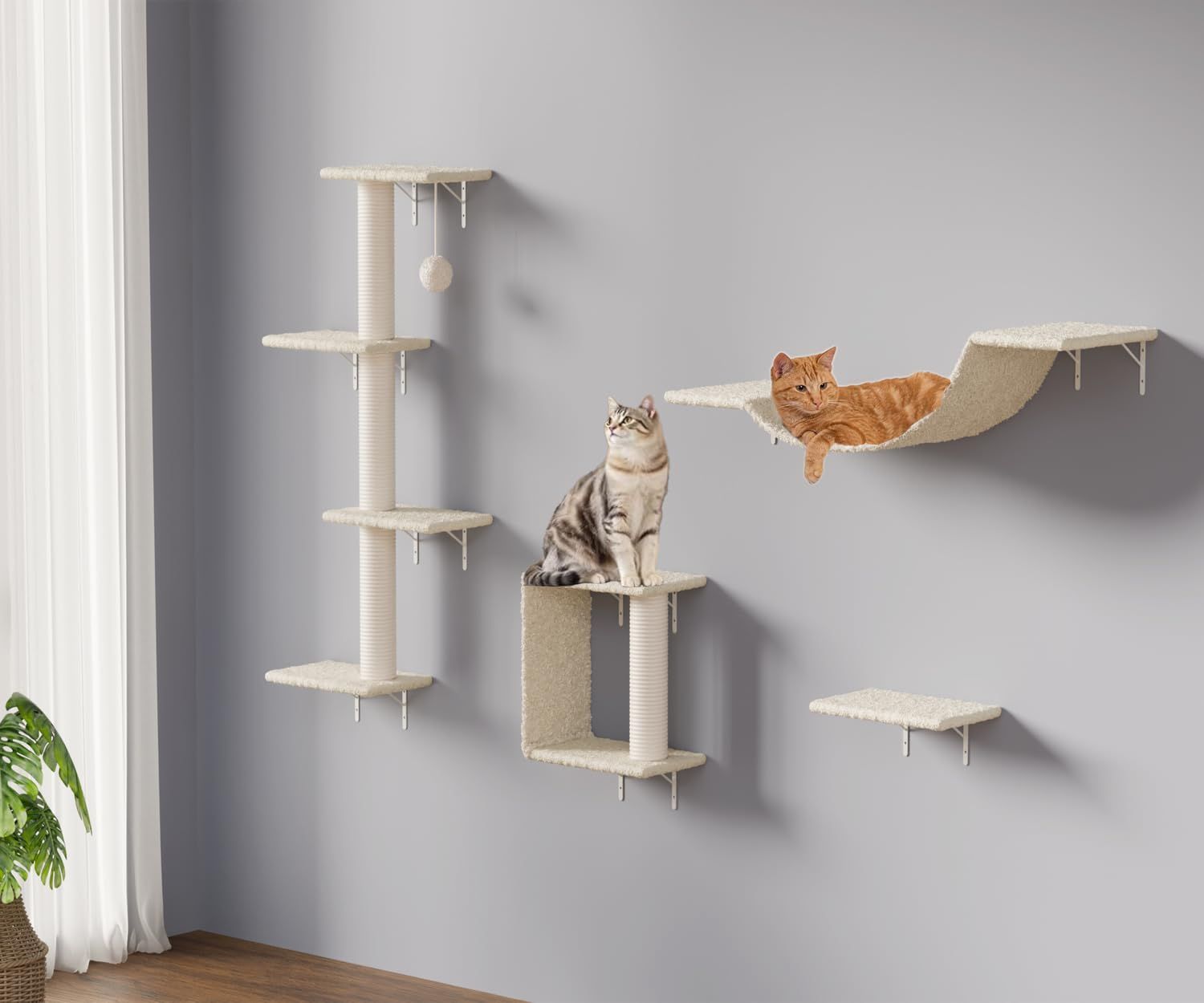 ペット 用 猫 はしご 壁付け 吊り橋 キャットウォーク キャット