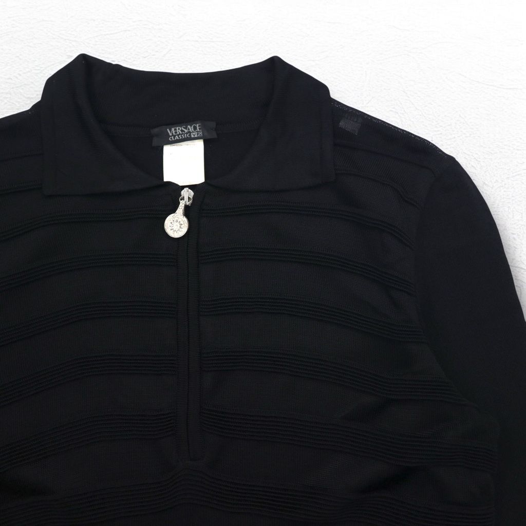VERSACE CLASSIC V2 イタリア製 ハーフジップ レーヨンニット