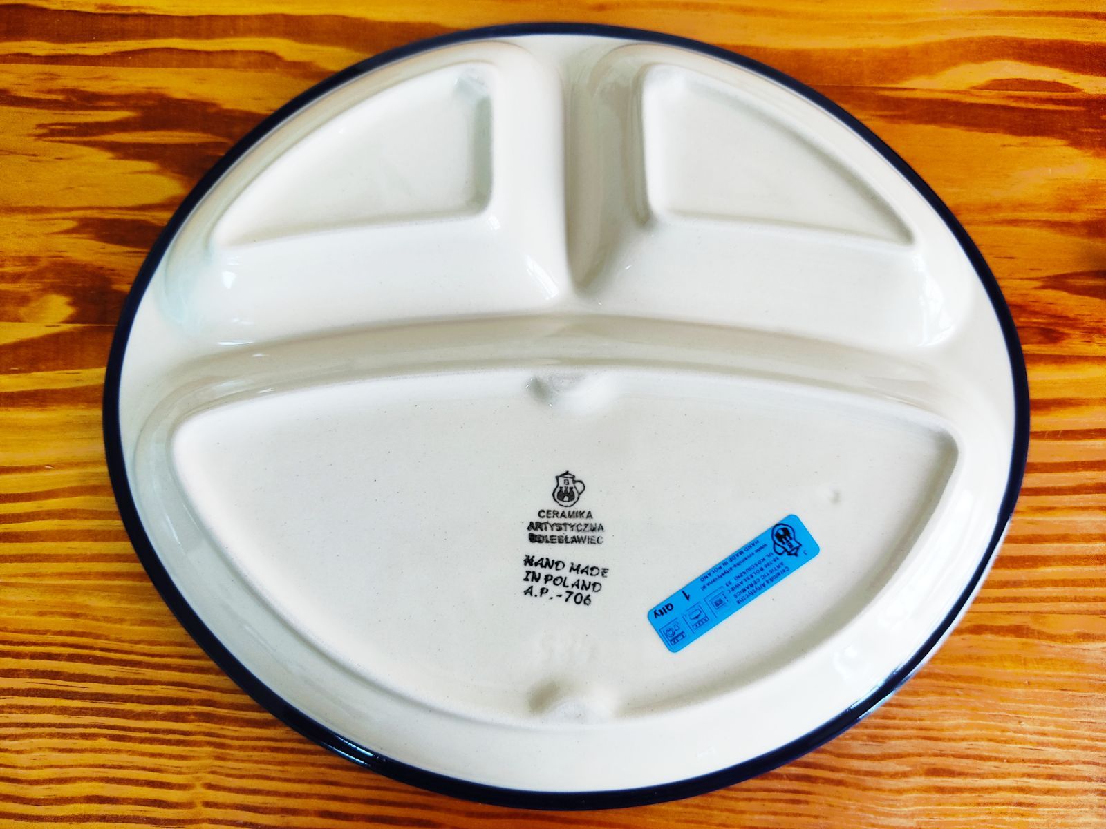 ポーリッシュポタリー ランチプレート 仕切りプレート