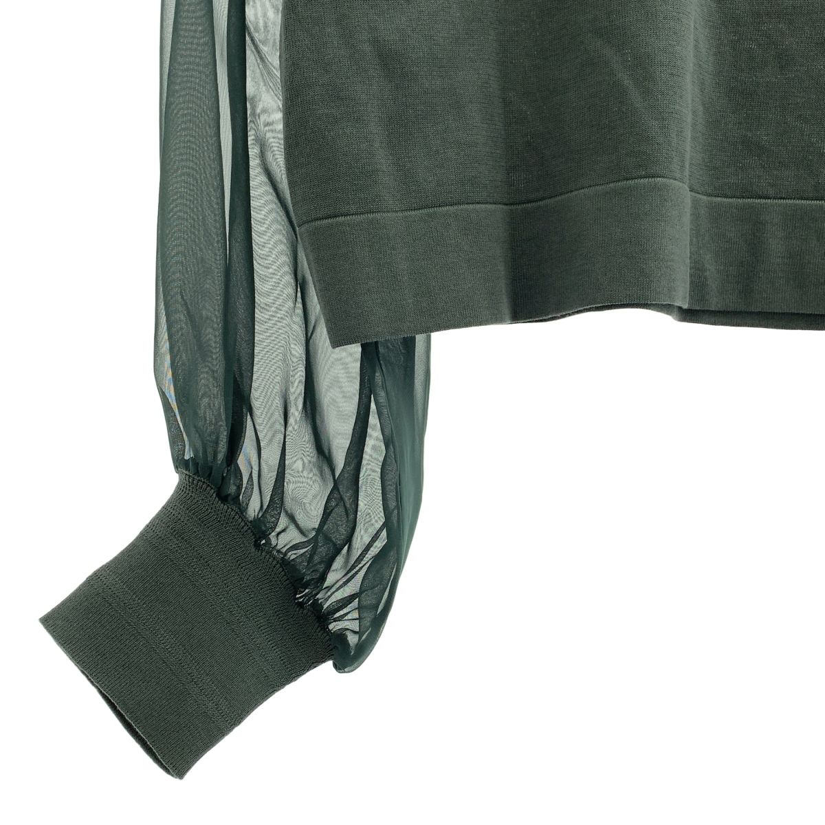 美品】 HYKE / ハイク | 2025SS | CREW NECK CROPPED SWEATER WITH