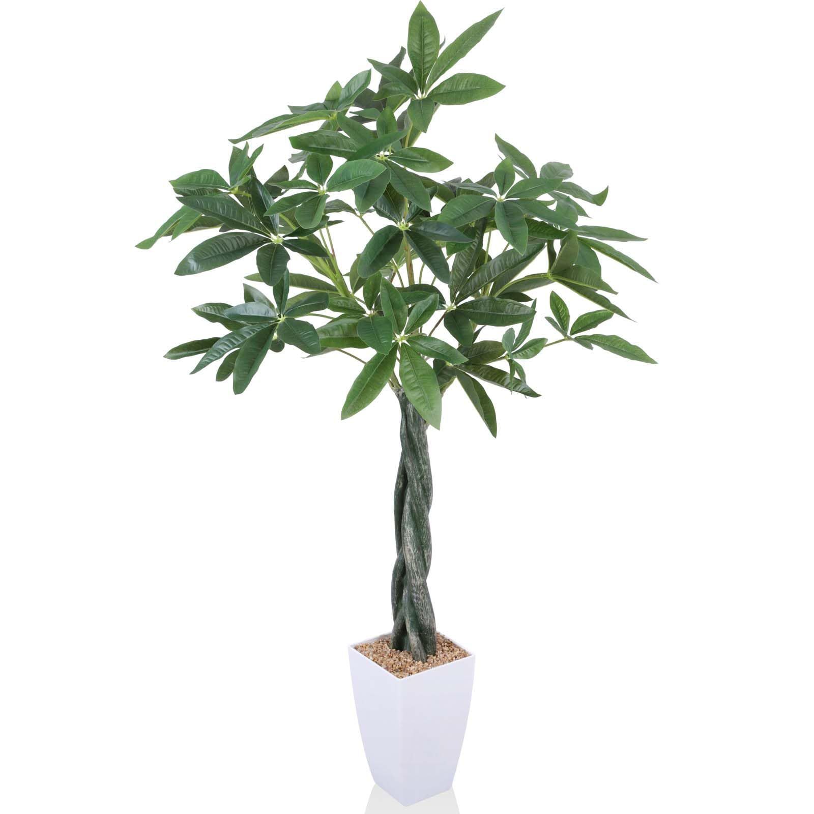 フェイクグリーン パキラ 110CM 造花 観葉樹 人工観葉植物 光触媒 空気清浄 消臭抗菌 室内