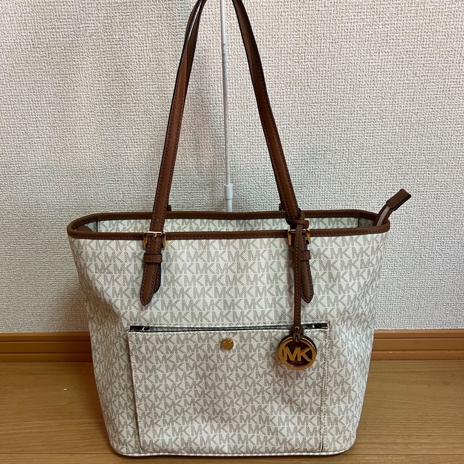 極美品】MICHEAL KORS マイケルコース トートバッグ MK柄 PVC