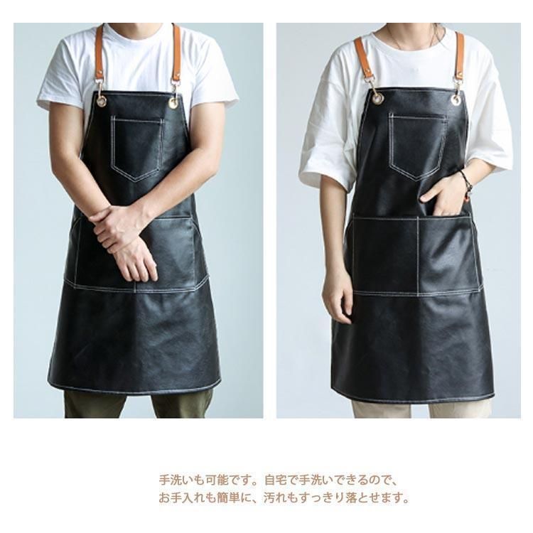 Washable leather hakama Apron - Unisex size
