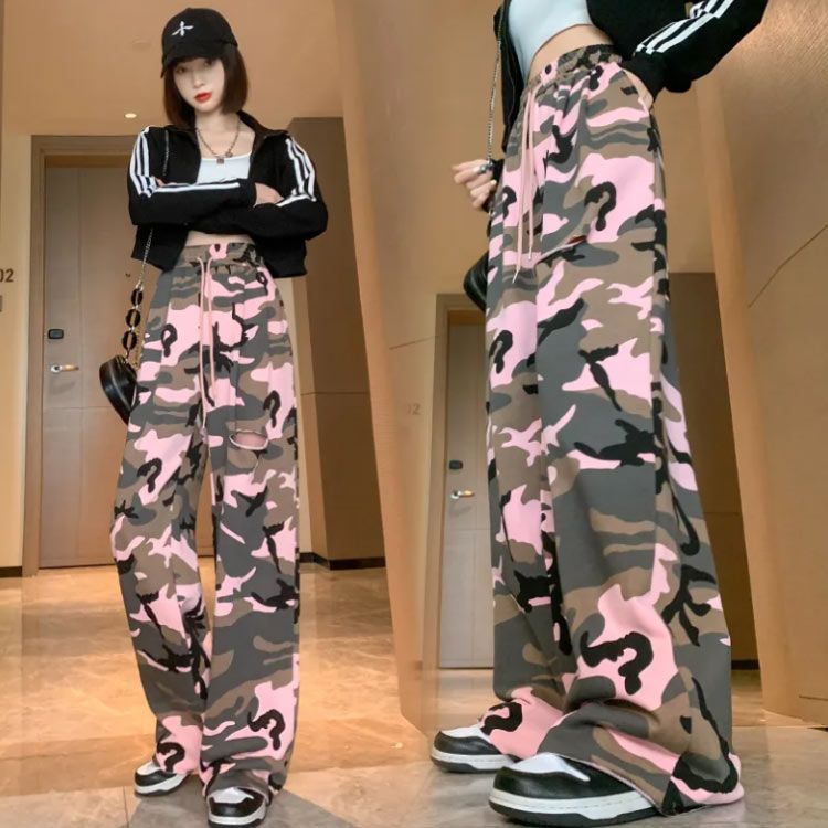 ダンスパンツ レディース ワークパンツ ミリタリー B系 迷彩柄