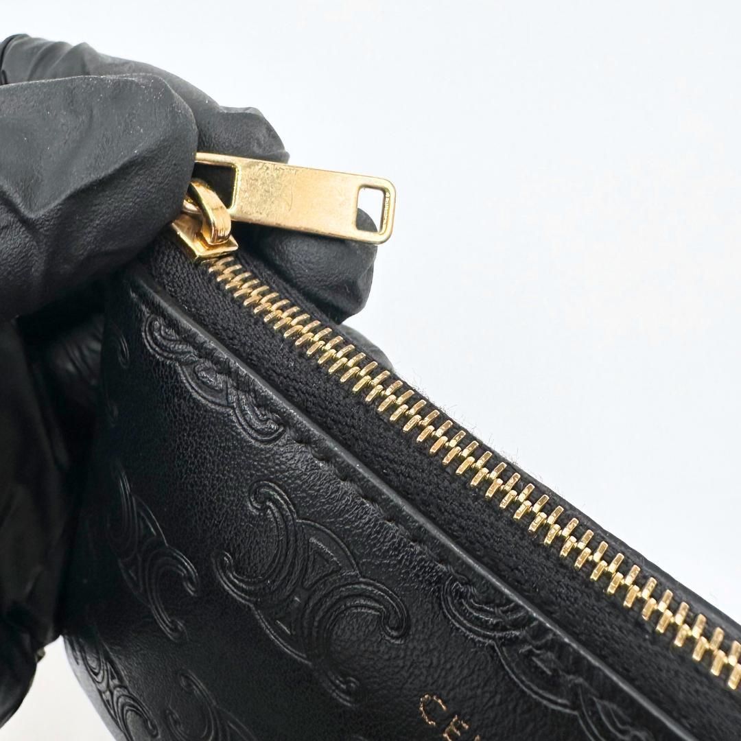 美品】Celine トリオンフ エンボス ロゴ コインケース マカダム