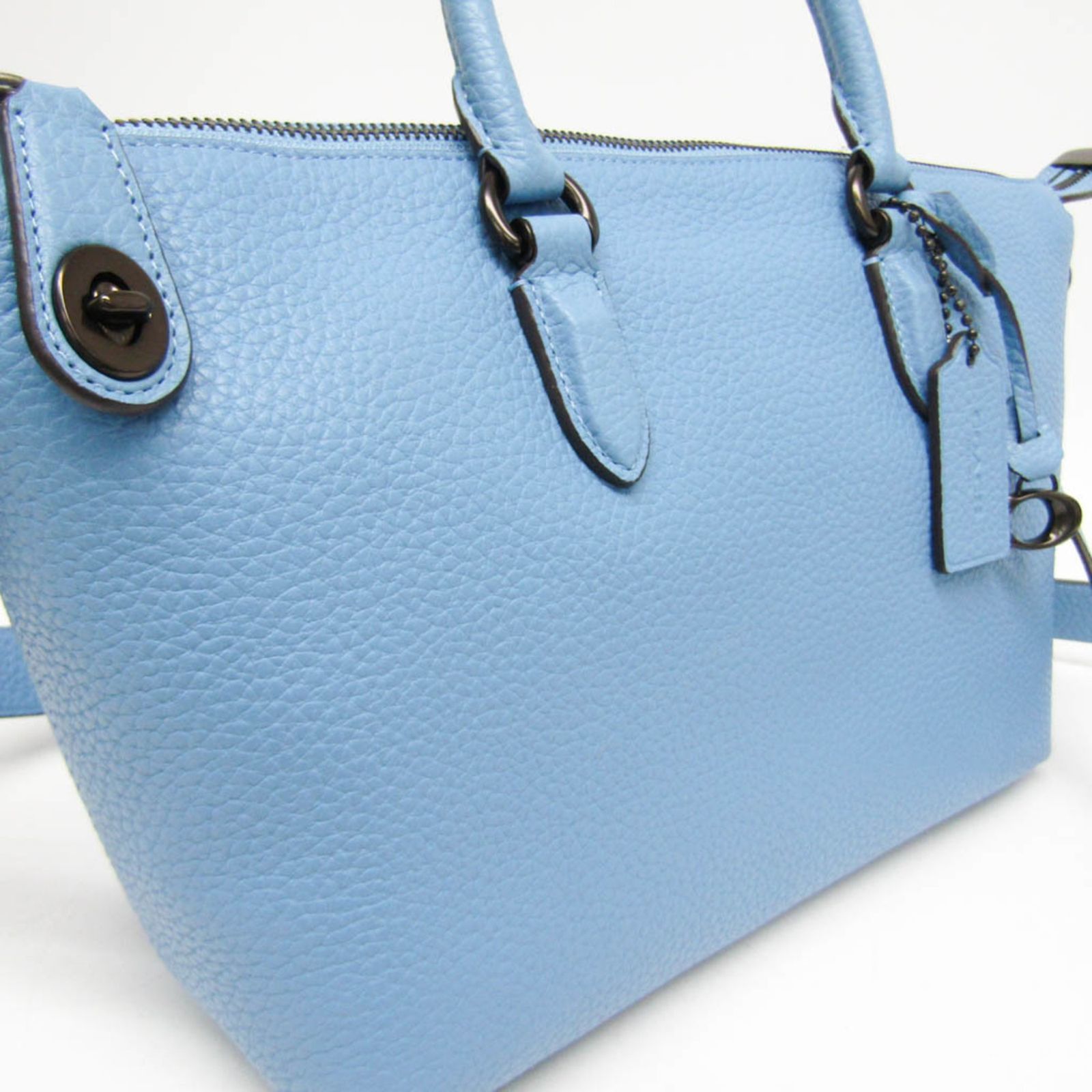 未使用級　Coach　カラ サッチェル　CE741　ショルダーバッグ　ブルー コーチ(Coach) カラ サッチェル CE741 レディース レザー