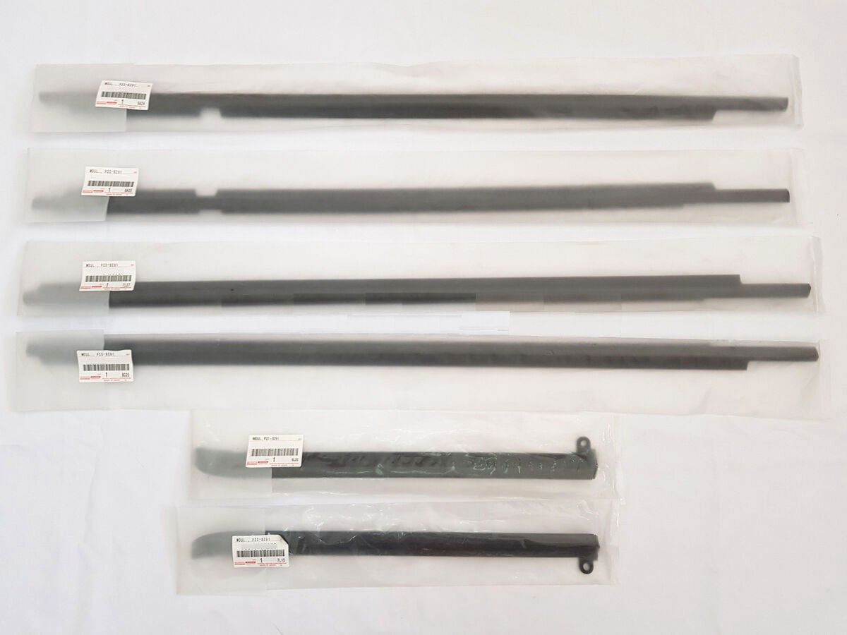 新品 トヨタ純正 120 ランドクルーザー プラド ドアモール フロント リア 6点セット Land Cruiser Prado Front Rear Door Belt Moulding