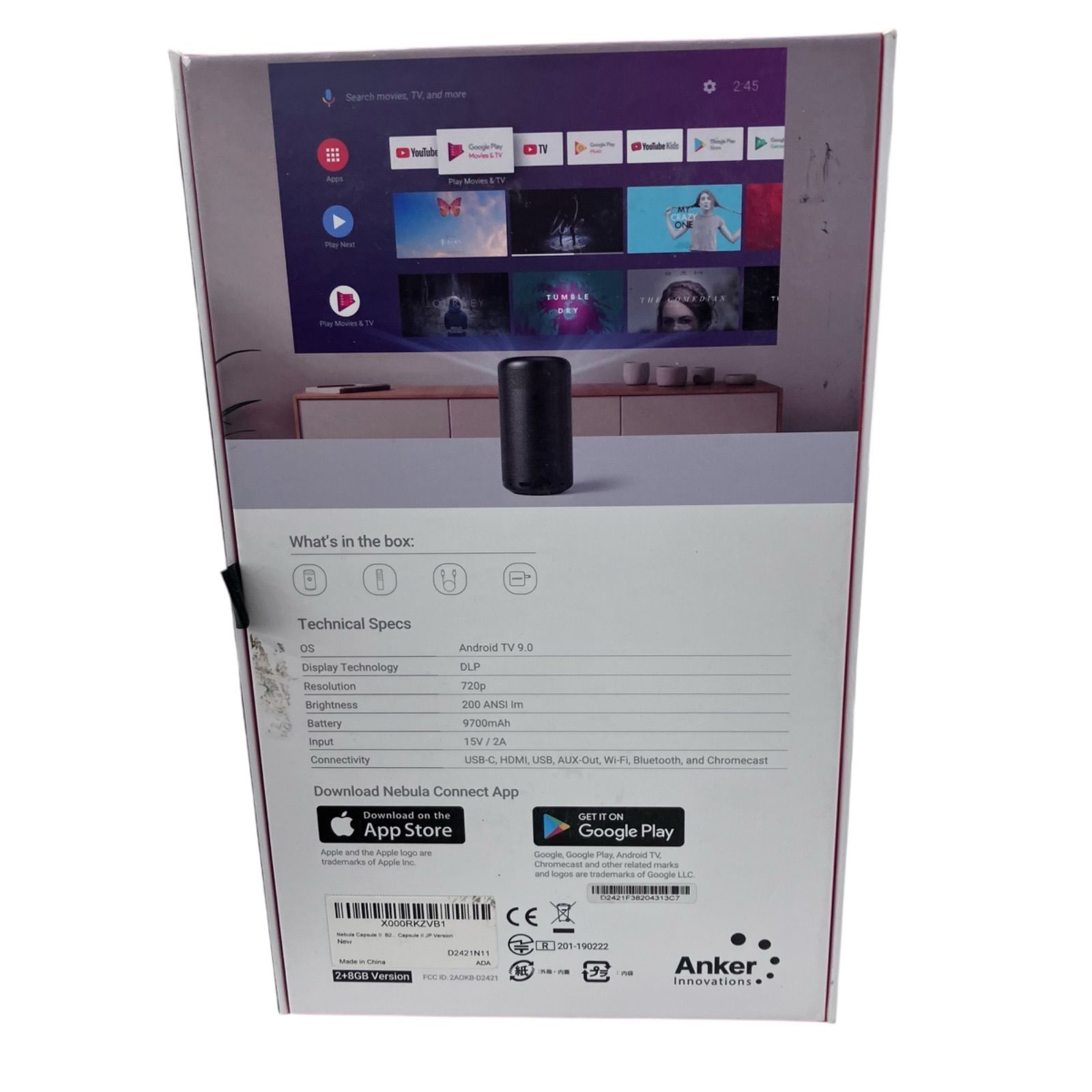 186000 ジャンク品 Anker アンカー プロジェクター NEBULA CAPSULE Ⅱ