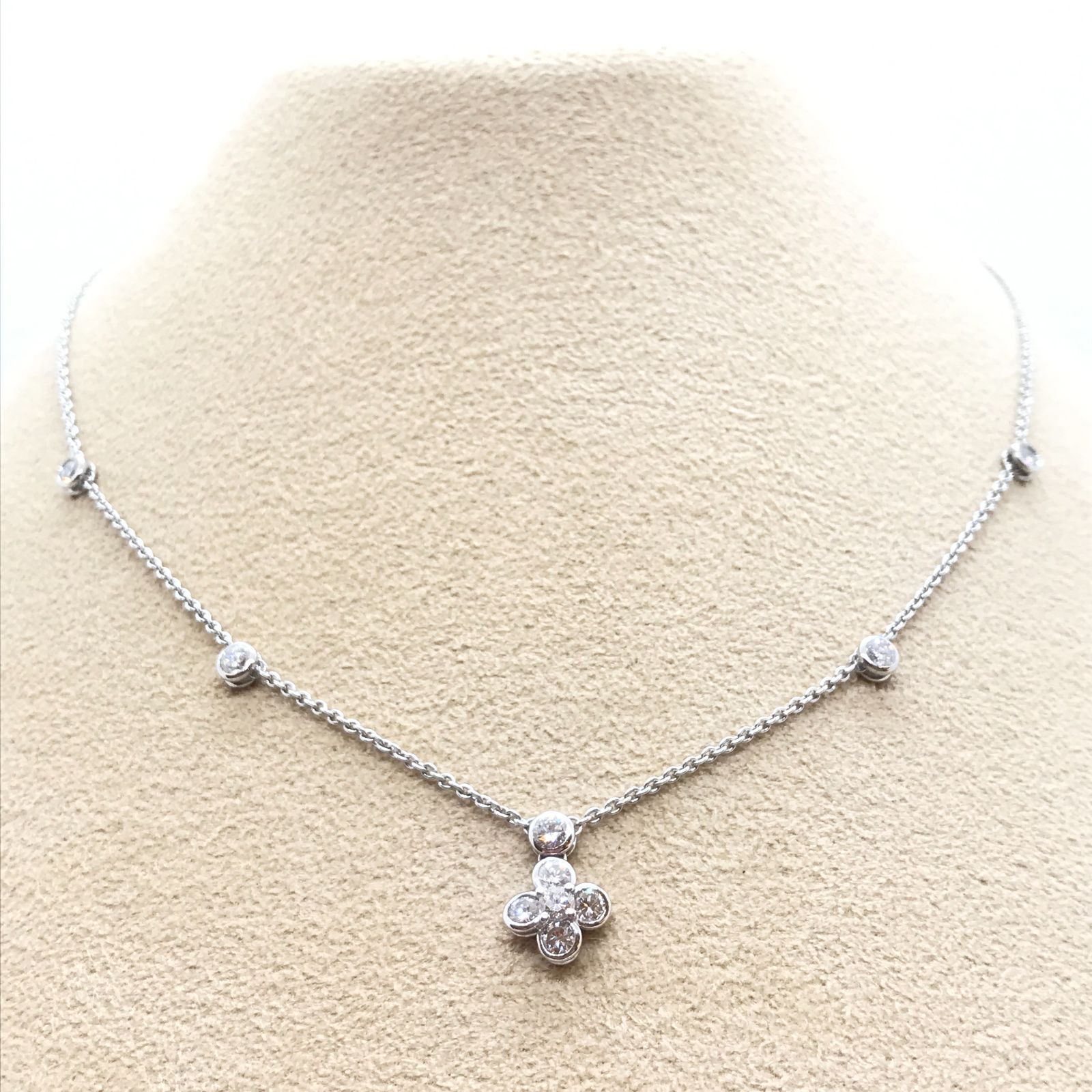 Pt850ダイヤモンドネックレス 1.08ct 鑑別書有 - メルカリ