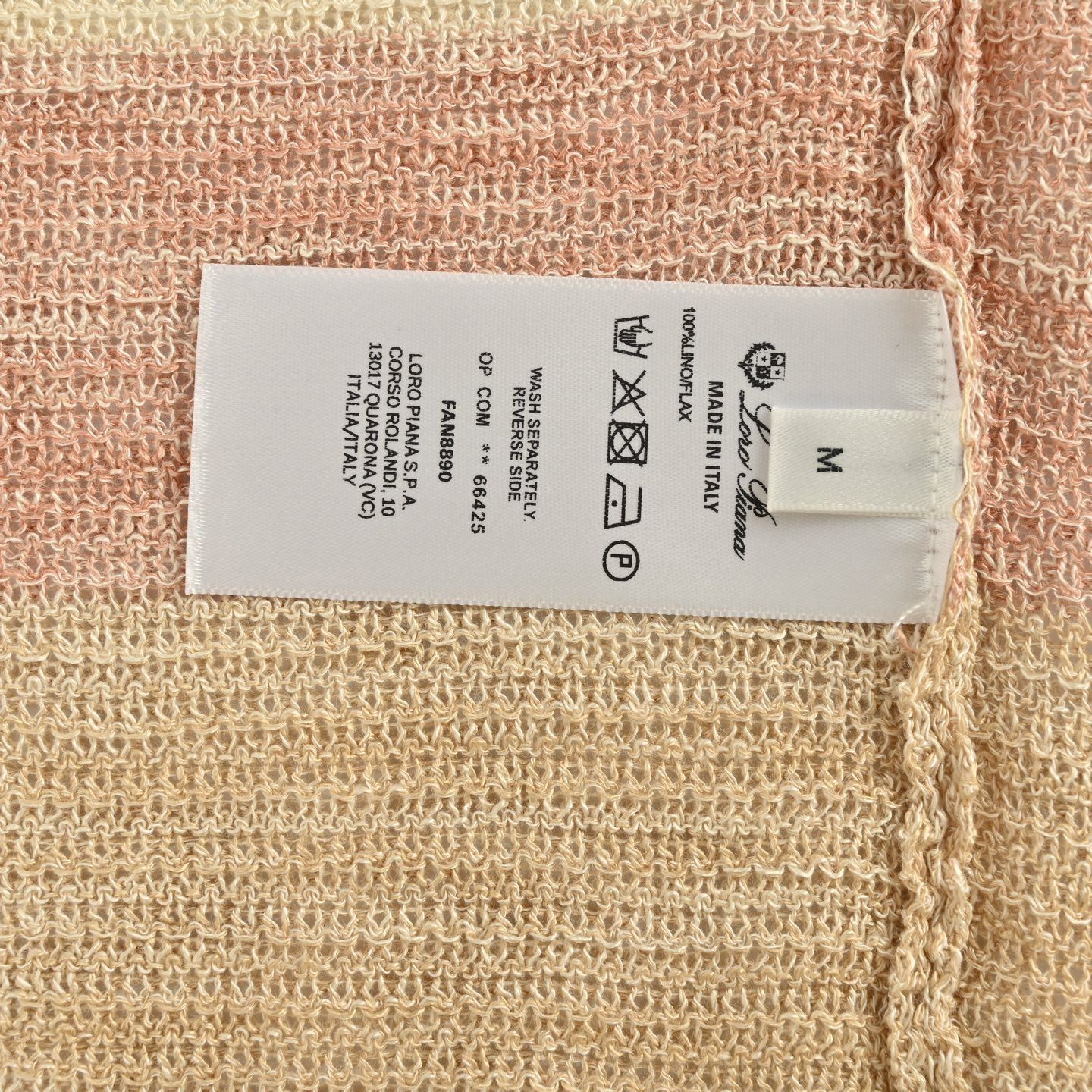 Loro Piana ピンクストライプ 半袖ニット サイズ46（Loro Piana