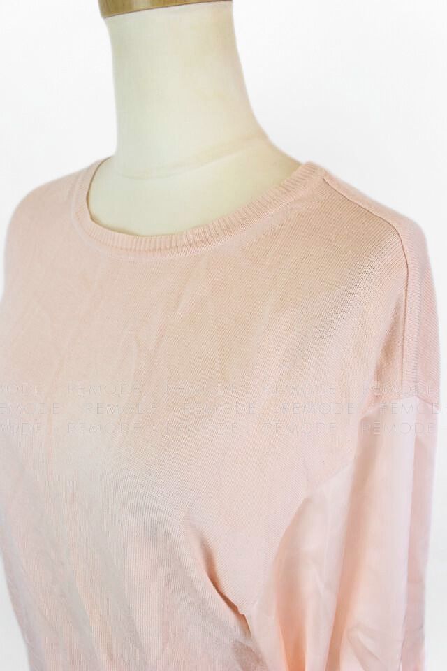 FOXEY｜シフォンリボンスリーブニットプルオーバー