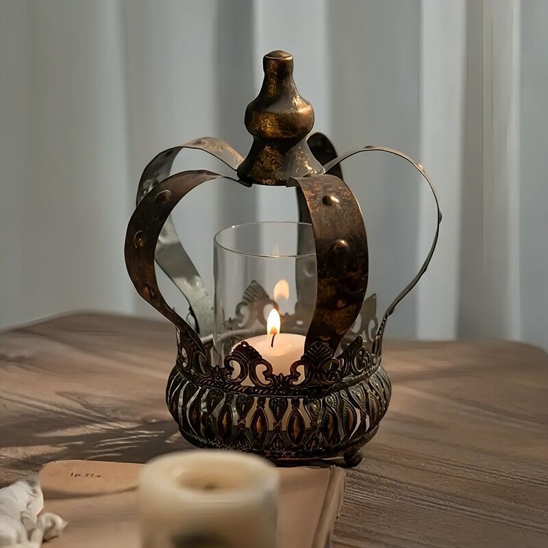 美品孔雀アイアンキャンドルスタンド