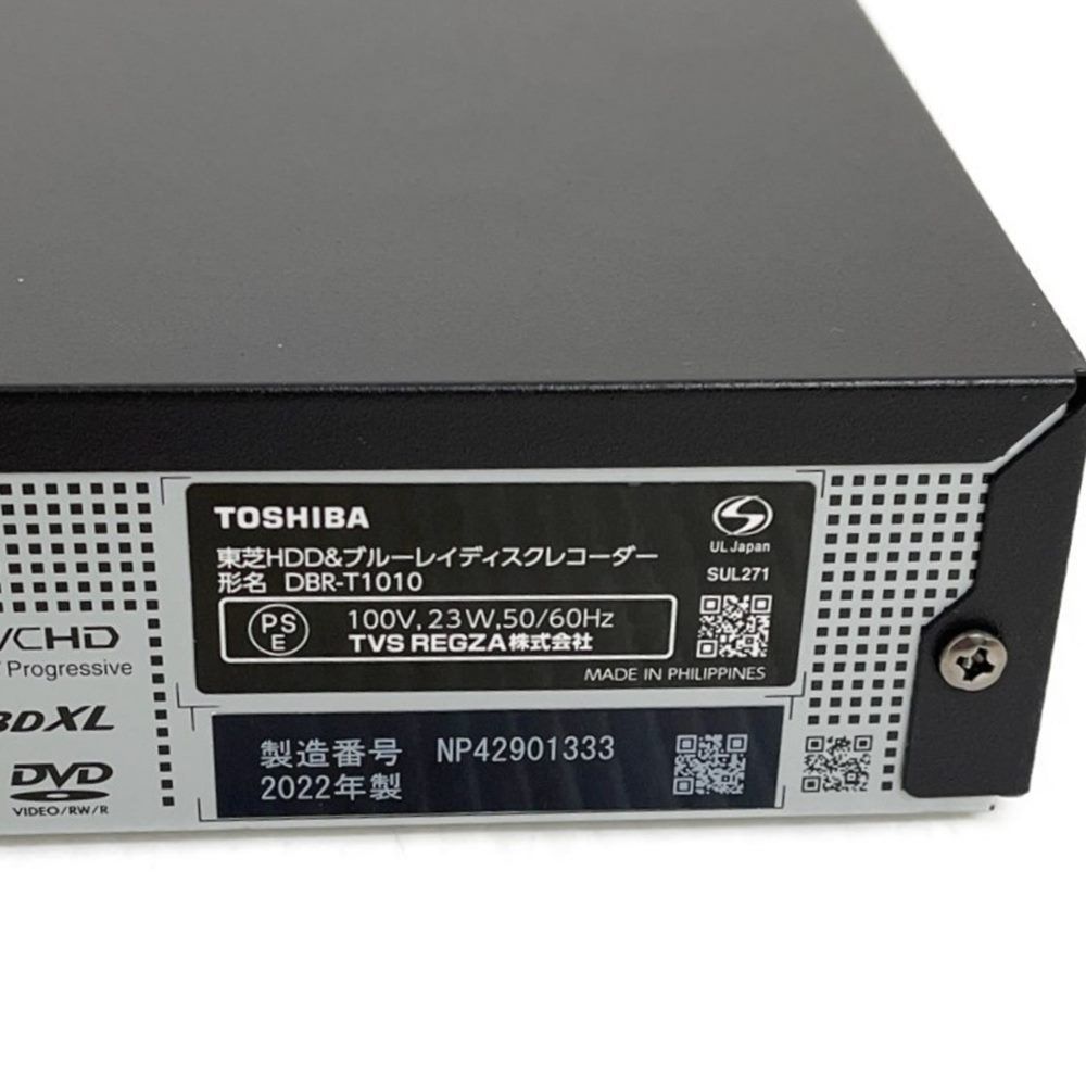 TOSHIBA DBR-T1010 REGZA ブルーレイディスク レコーダー HDD 映像機器