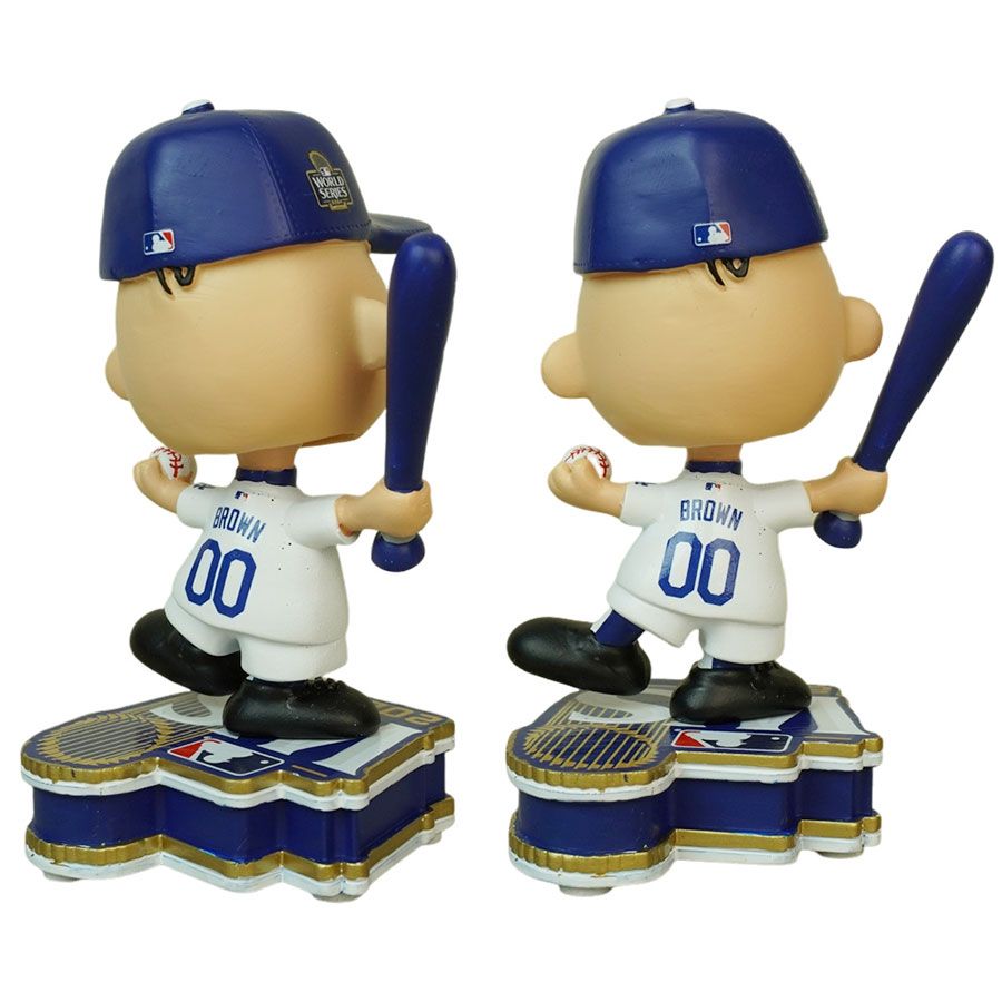 限定 ドジャース ワールドシリーズ チャーリー・ブラウン ミニビッグボブルヘッド ロサンゼルス・ドジャース × ピーナッツ チャーリー・ブラウン