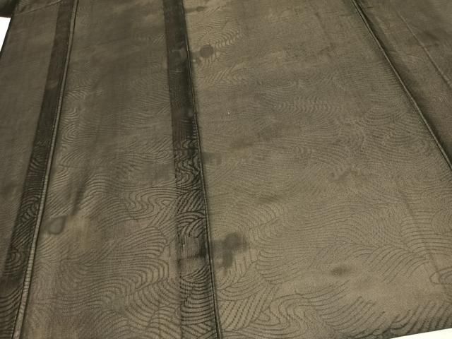 平和屋着物▽京の名門・菱屋六右ェ門 小紋 無双 紗袷 紗×紗 立波文 反