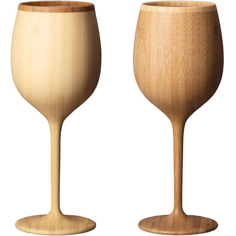 RIVERET リヴェレット ベッセル ワイングラス ボルドー 270ml ペア セット 竹製 食洗機対応 ホワイト|ブラウン RV-122WB