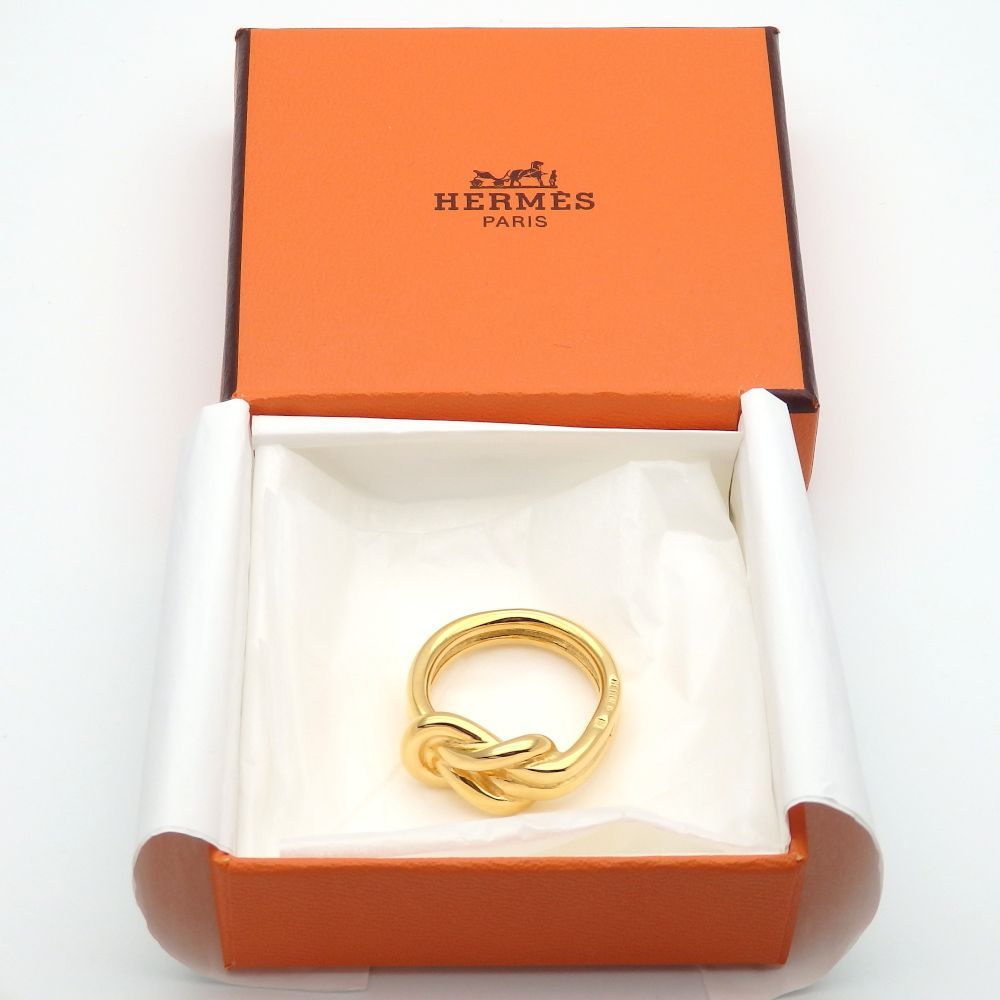 HERMES】エルメス スカーフリング GP ゴールドカラー 箱 中古 HERMES】エルメス スカーフリング GP ゴールドカラー 箱 中古