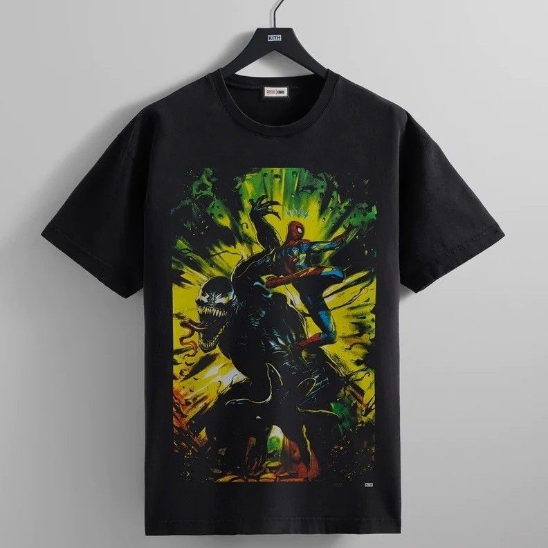 ☆ KITH x SPIDER-MAN Venom Battle コラボTシャツ ☆ KITH x Marvel｜キス マーベル Spider-Man Venom Battle Vintage