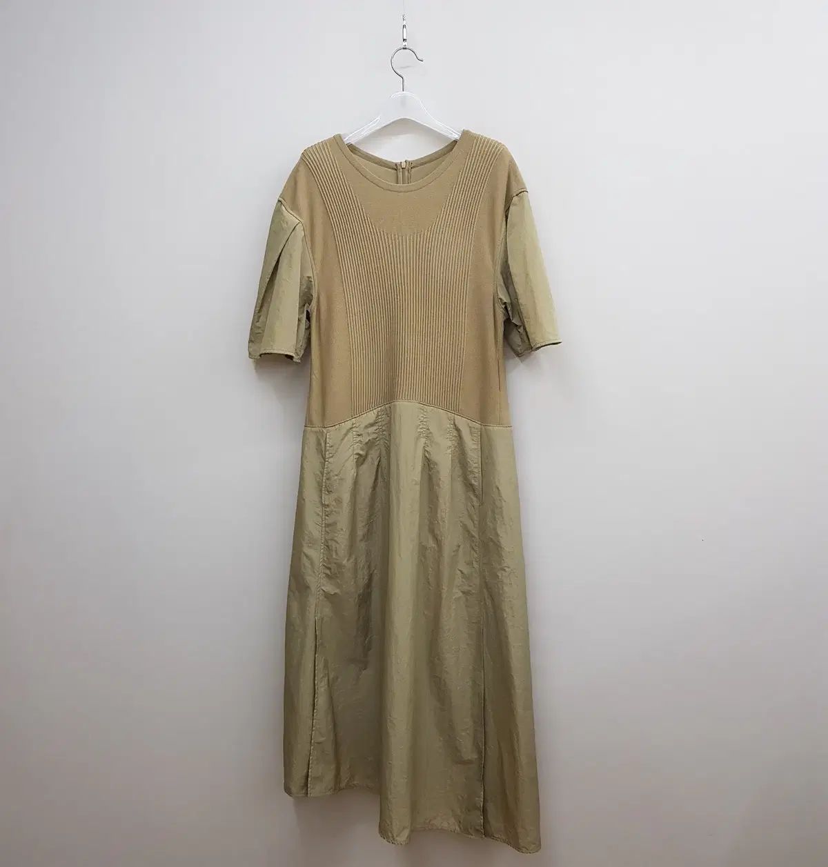 The HANDSOME SYSTEM 2025 ニット ミックス ロング丈ワンピース 88-94-165サイズ