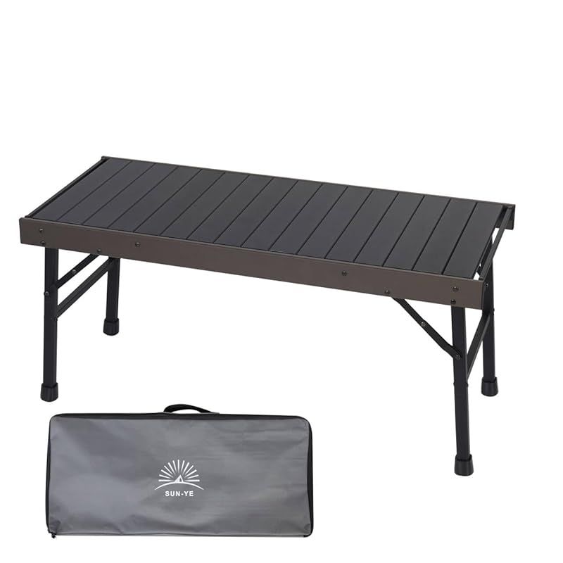 SUN-YE IGTテーブル キャンプテーブル 折りたたみ式 軽量アルミ製 自由 組み立て不要 防錆防水 互換性のあるIGT製品 バーベキュー トラベル用 収納袋付き