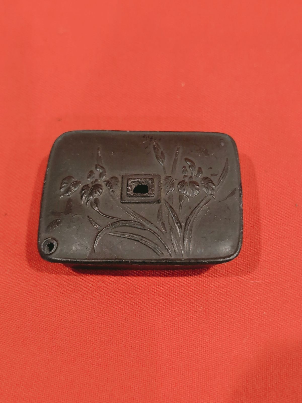 水滴 古銅 草花 骨董 古美術