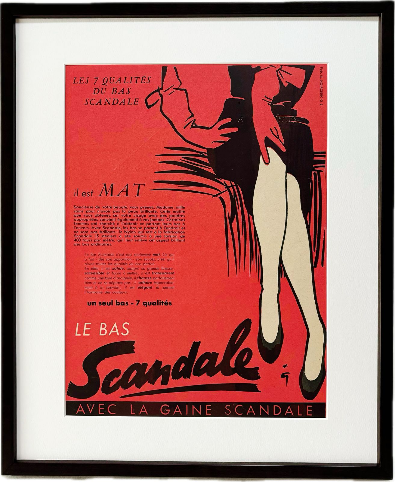 1952 広告＞Scandale Rene Gruau ルネ・グリュオ ポスター