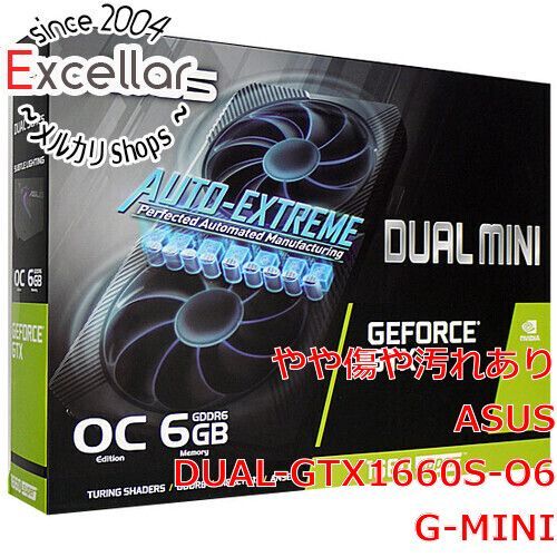 [bn:12] ASUSグラボ　DUAL-GTX1660S-O6G-MINI　PCIExp 6GB 元箱あり