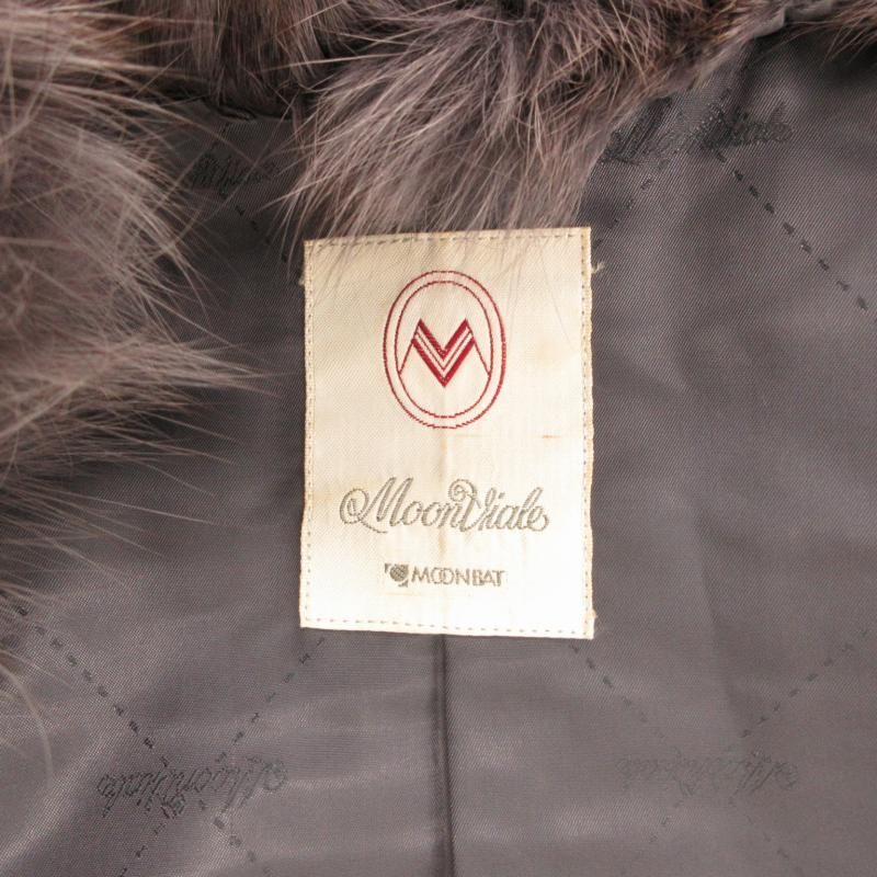 【格安難有】毛皮ファーコート　茶　サイズ11 moonbat y2k ムーンバット MOON BAT フォックスファーコート 毛皮 切替