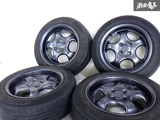 ○社外 15インチ 7J +35 PCD100 4H 4穴 ホイール 4本 1台