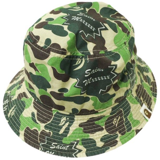 SAINT MICHAEL x A BATHING APE セントマイケル ア ベイシング エイプ 24SS 別注 AP_BUCKET HAT | ST APE | CAMO カモフラージュバケットハット SM-YS8-0000-C31 Mxxxxxx