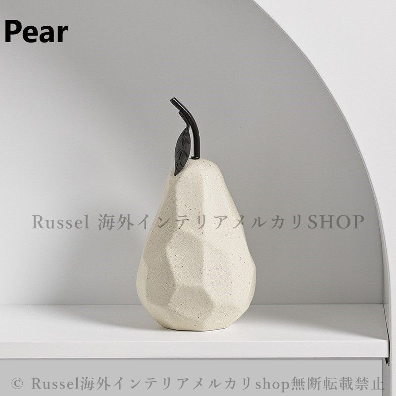 オブジェ リンゴ 洋梨 置物 幾何学的 オーナメント アート