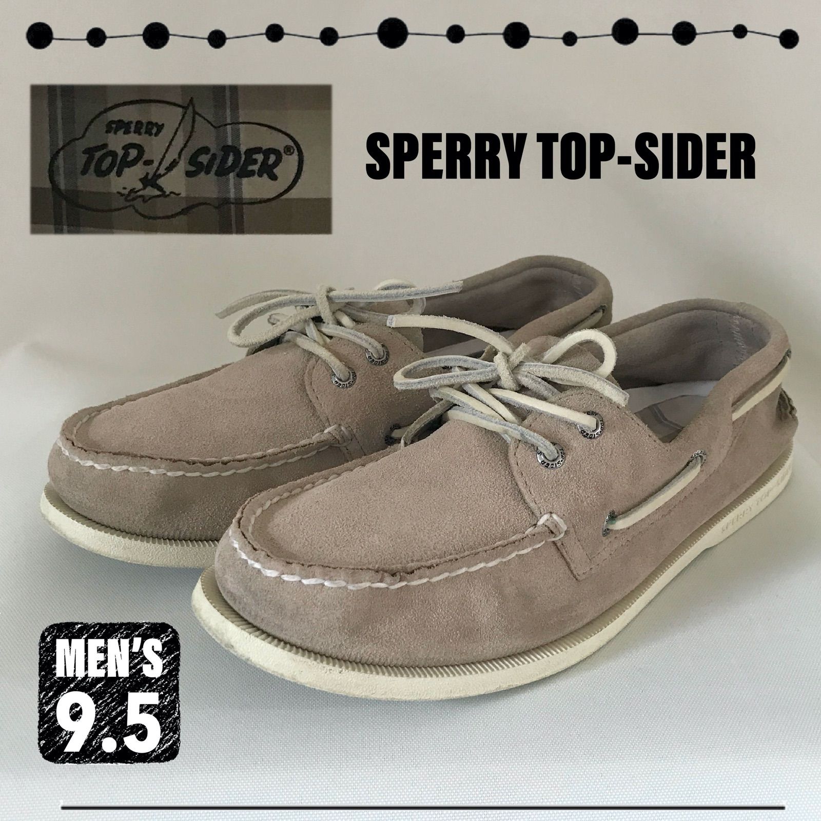 素敵な SPERRY TOP-SIDER ９.5Mサイズ デッキシューズ ベージュ デッキ 