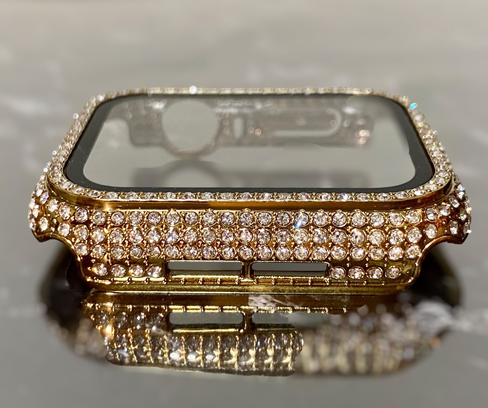 ゴールド レッド アップルウォッチ ケースカバーApple Watch. Dラバー 